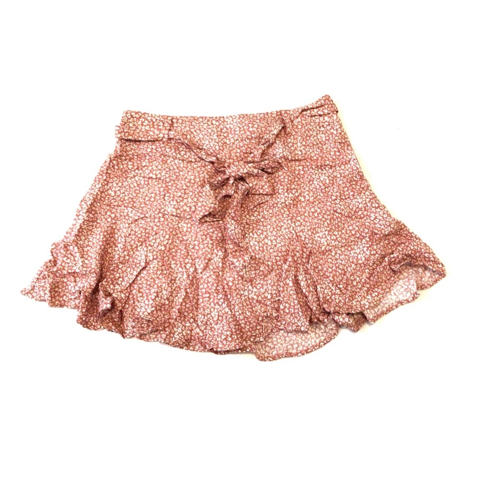 Juniors' S /Womens XS Romantics Mini Skort Floral Print Ruffle Hem Summer boho